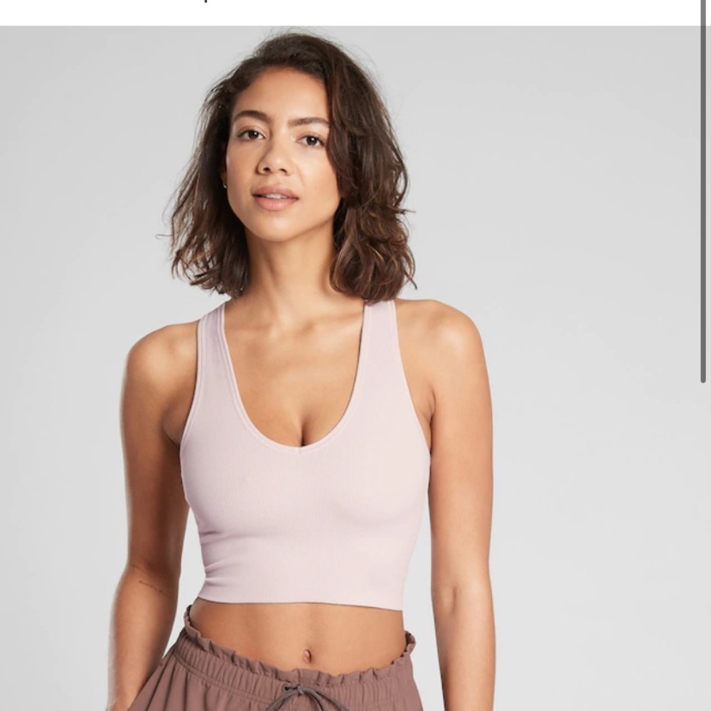 New with tags- Athleta Aurora Crop Rib Tank